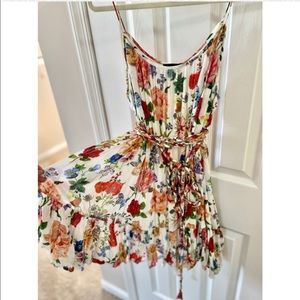 VICI Better Than Ever Floral Rope Tie Mini Dress - Size Medium